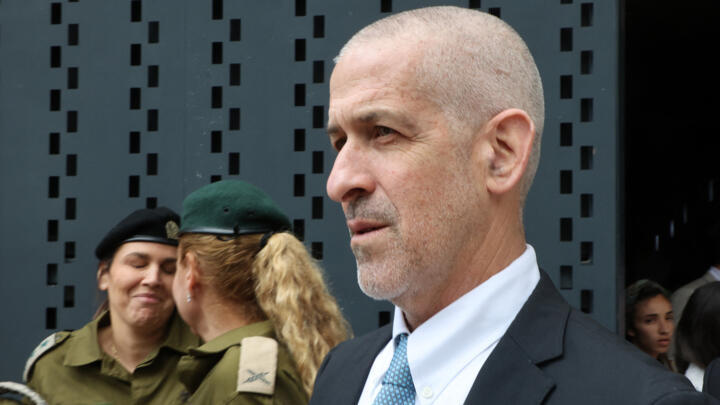 File photo of Ronen Bar taken at a ceremony for fallen soldiers  at Jerusalem's Mount Herzl military cemetery on May 13, 2024.