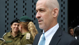 Ronen Bar, chief of the Israel Security Agency at a ceremony marking Memorial Day for fallen Israeli soldiers and victims of attacks at Jerusalem's Mount Herzl military cemetery on May 13, 2024.