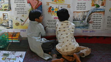 For children born into an Indigenous tribe in India's Rajasthan state, learning to read in a language neither they nor their parents speak is a challenge