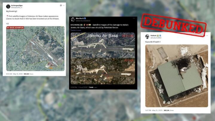 Pakistani and Indian online users are sharing fake satellite images of the destruction caused by the recent clashes between India and Pakistan.
