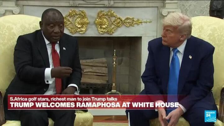 Replay: Trump meets South Africa's Ramaphosa, plays 'genocide' video