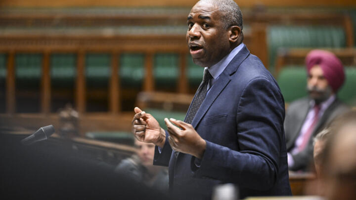 Britain's Foreign Secretary David Lammy makes a statement on the situation in Gaza at the House of Commons in London on March 20, 2025.