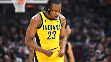 Aaron Nesmith's flurry of three-pointers helped the Indiana Pacers to a stunning comeback win at the New York Knicks on Wednesday.